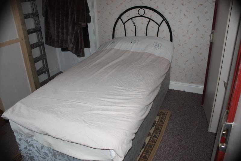 Single divan bed.