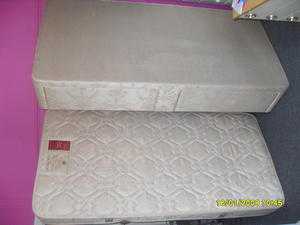 Single divan bed with mattress