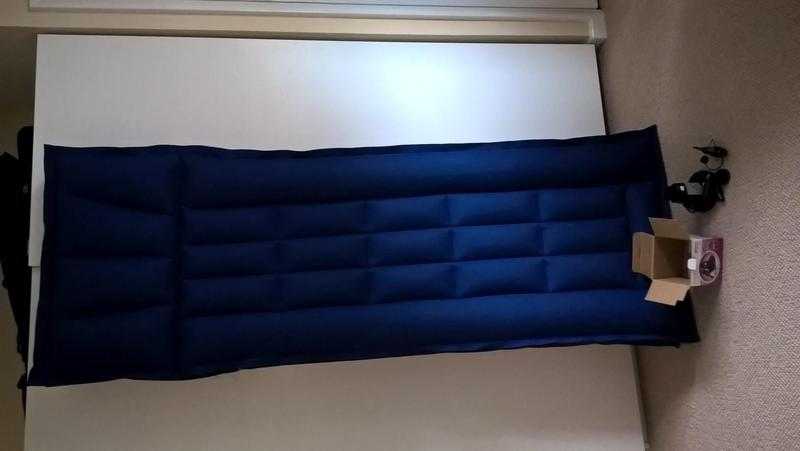 Single Flocked air bed and pump