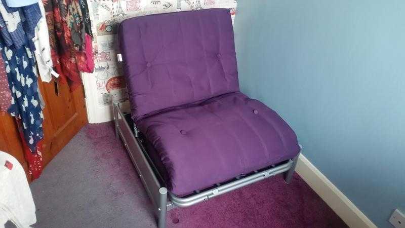 Single Futon Frame Sofa Bed Purple