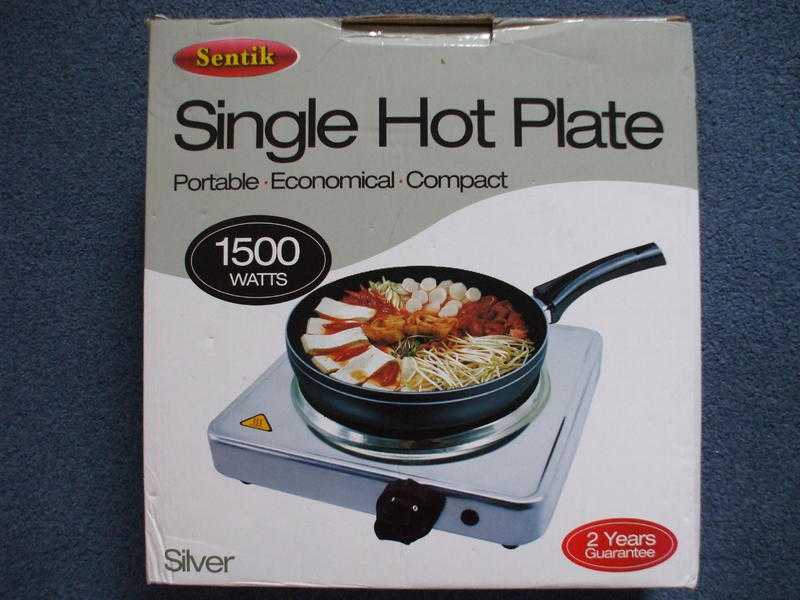 SINGLE HOTPLATE 1500watts  PERFECT WORKING ORDER WITH BOX.