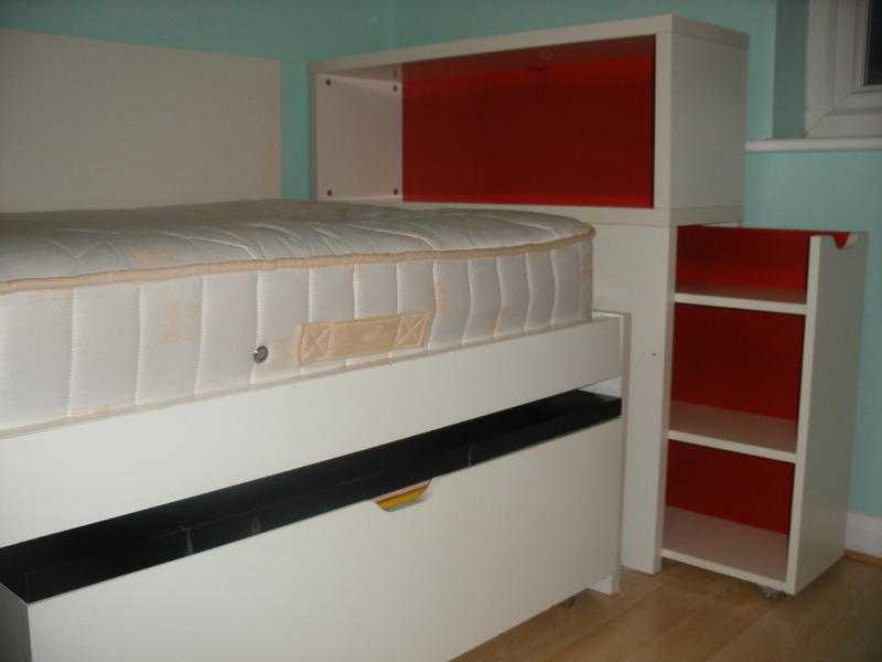 Single Ikea bed with storage amp mattress