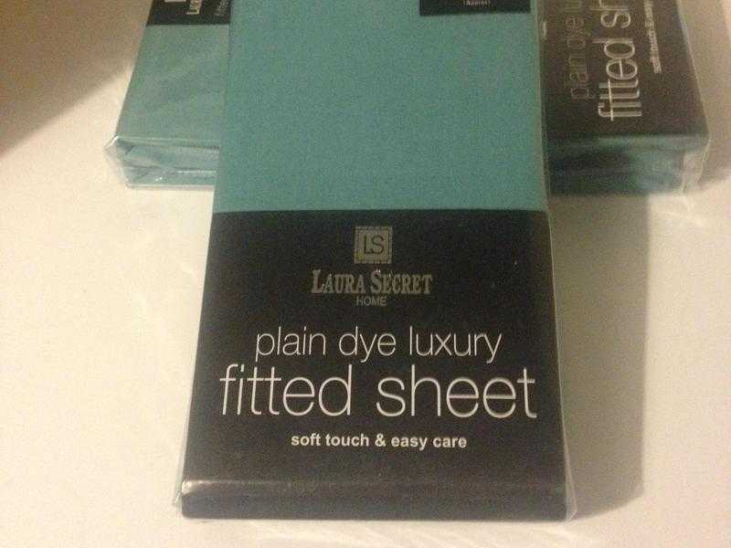 SINGLE PLAIN DYE FITTED SHEETS...BRAND NEW