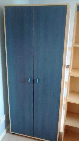 SINGLE WARDROBE with MATCHING BOOKCASE.