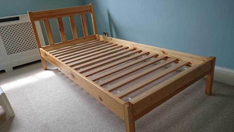 Single wooden bed frame for sale, good condition