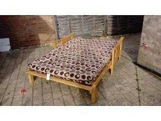 Single wooden bed with metresses for sale