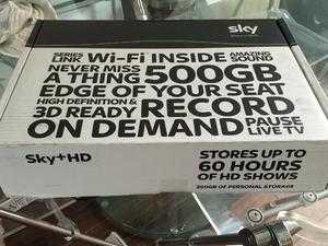 Sky 2TB box with leads and remote, Wifi and 3d ready