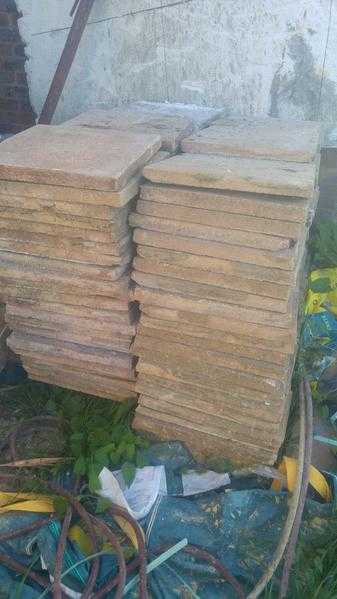 SLABS. USED SLABS. APPROX 150. SELLING 1 EACH. PATIO, SHED BASE