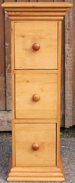 Slim Pine Drawer Unit