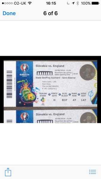 Slovakia vs England tickets