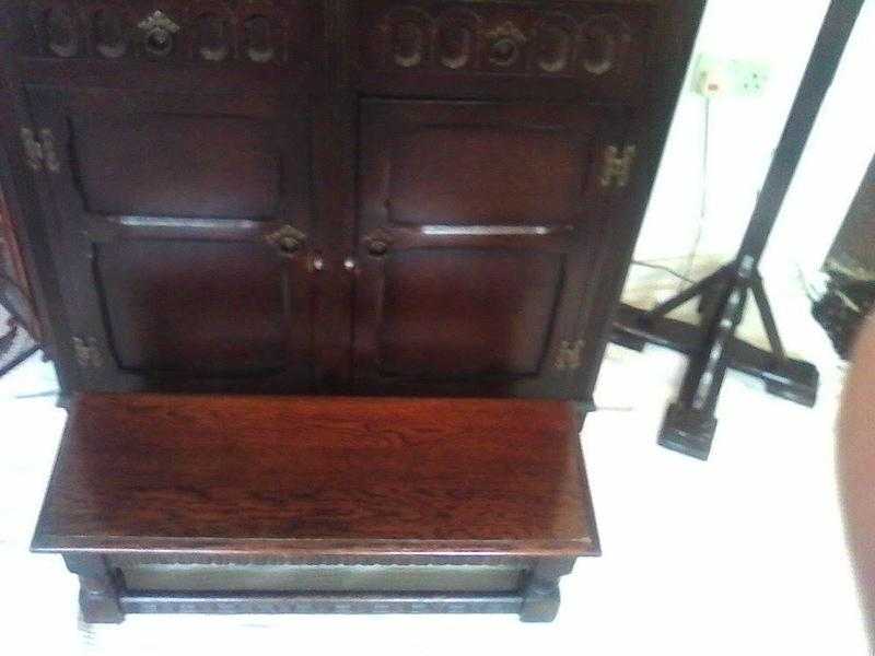 small antique pewbench stool
