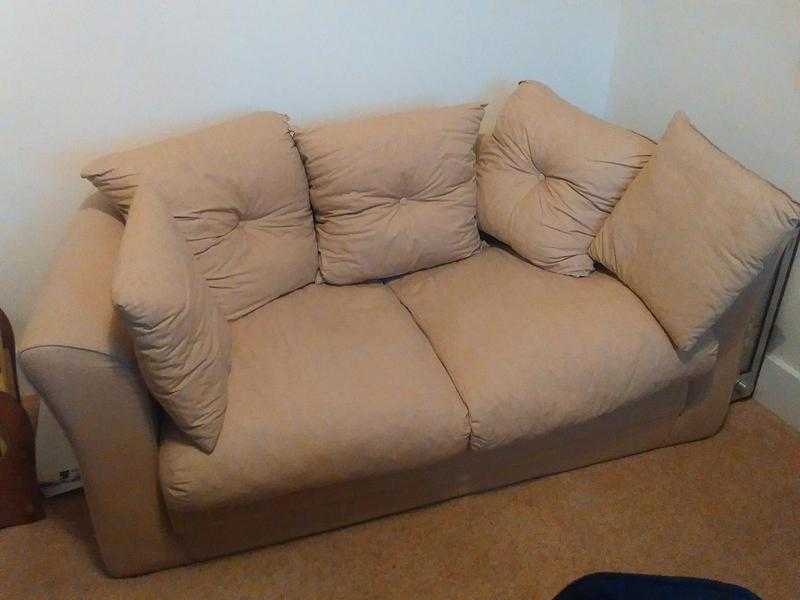 Small beige sofa bed