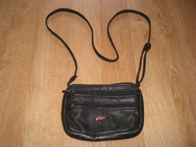 Small Black Handbag with Adjustable Strap