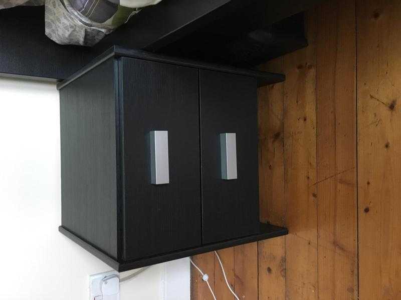 Small Black Wooden Nighstand