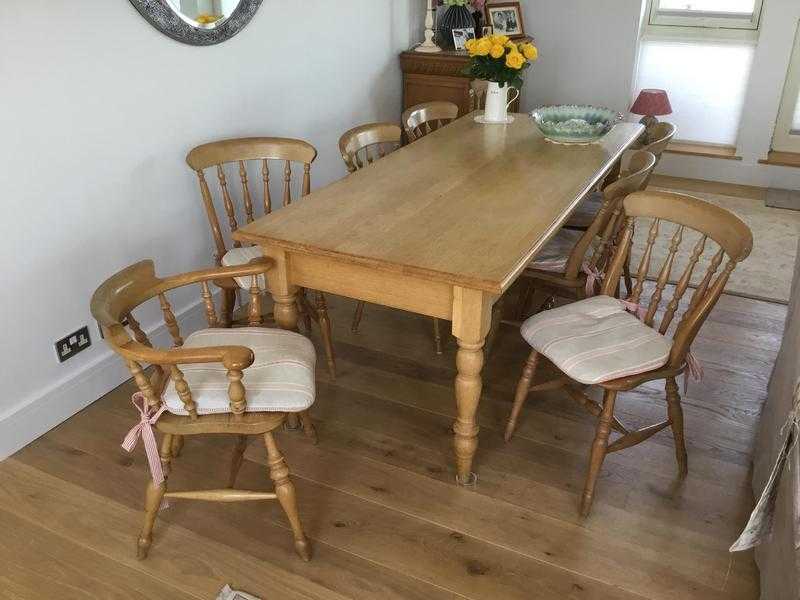 Small Bone Table and 8 chairs