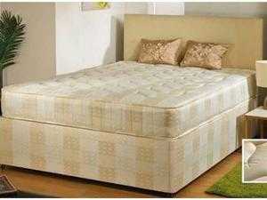 Small Double Bed Divan  headboard  mattress - FREE