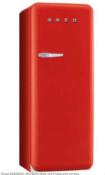 Smeg 50039s Retro Style Tall Fridge with Ice Box in RED