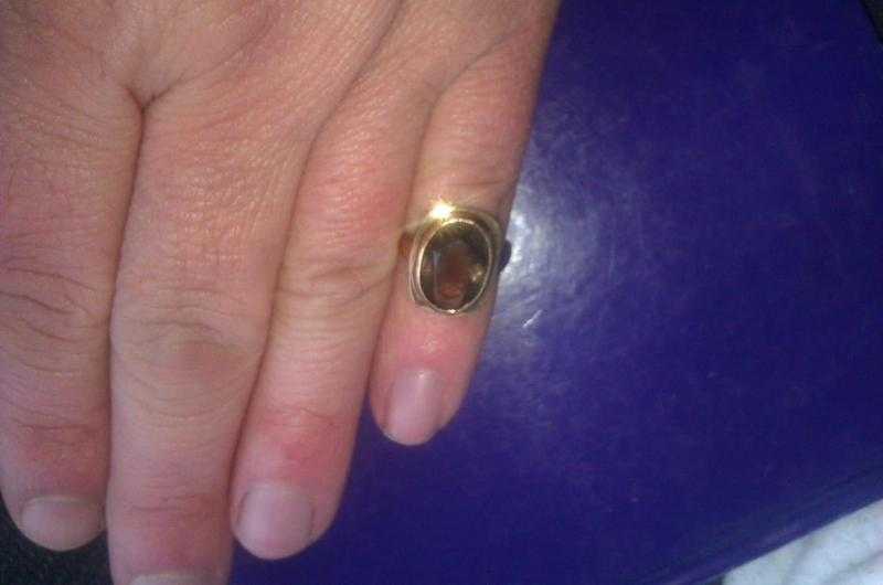 Smokey Quarts 9ct Gold Ring Fully Hallmarked