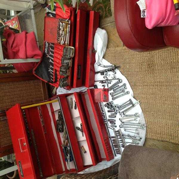 Snap on tool boxs with tools