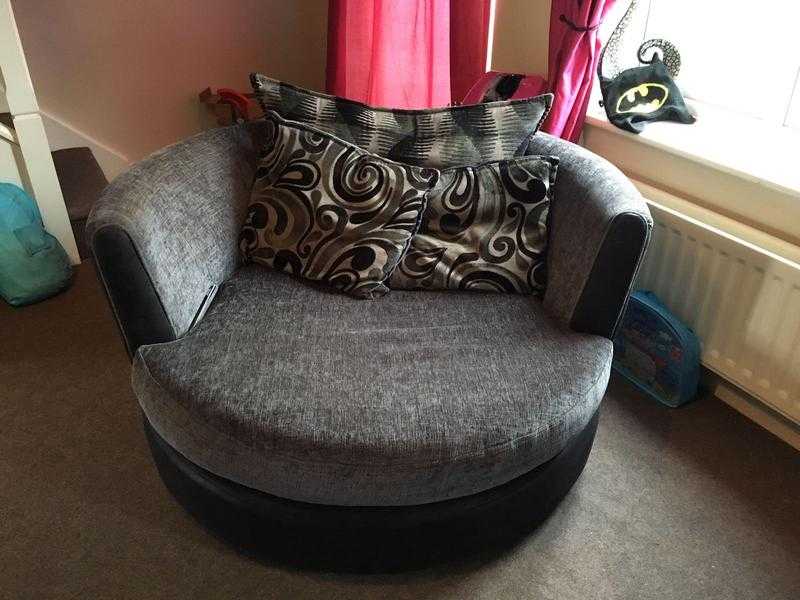 Sofa and large swivel chair