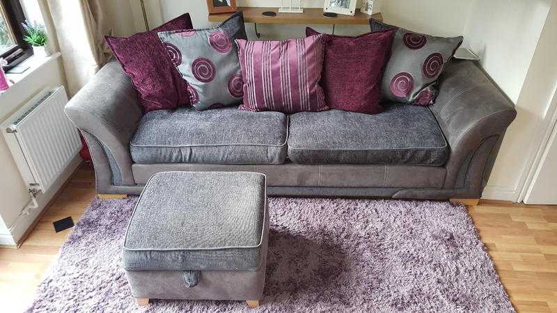 Sofa and storage foot stool