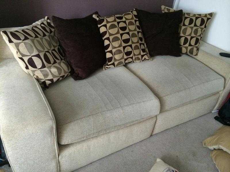 Sofa, chair and footstool