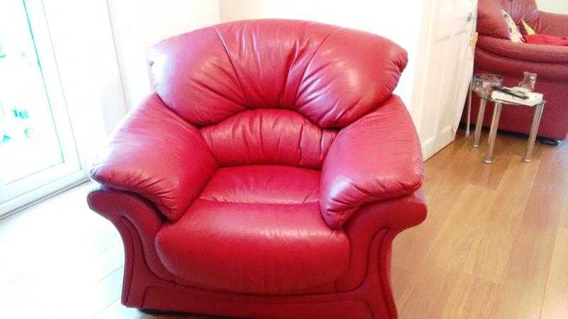 Sofa, Chair and Storage Pouffe Preloved for Sale