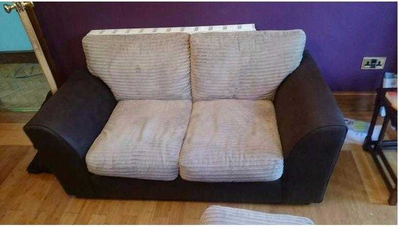 SOFA SUITE FOR SALE 100 3 SEATER, 2 SEATER AND POUFFE