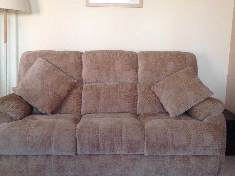 SOFAWORKS WARWICK AZTEC MINK VELVET CHENILLE THREE SEATER SOFA