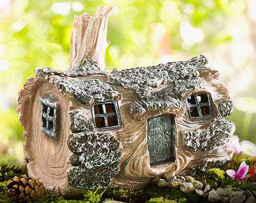 SOLAR FAIRY LOG HOUSE