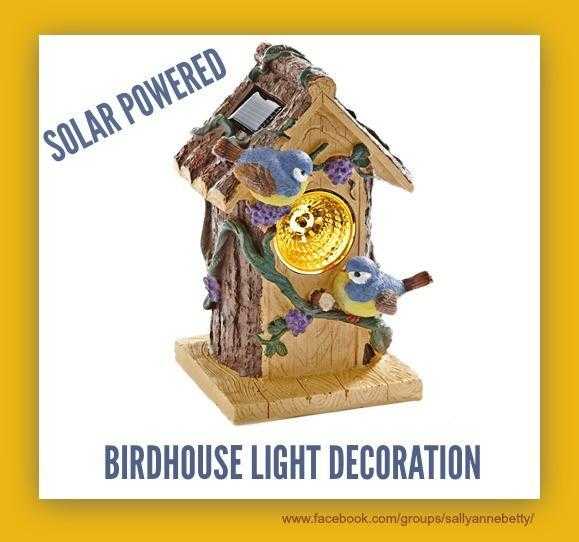 SOLAR POWERED BIRDHOUSE LIGHT DECORATION