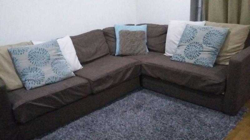 Solid 3 x 2 Corner Settee  Sofa with double bed and storage area underneath