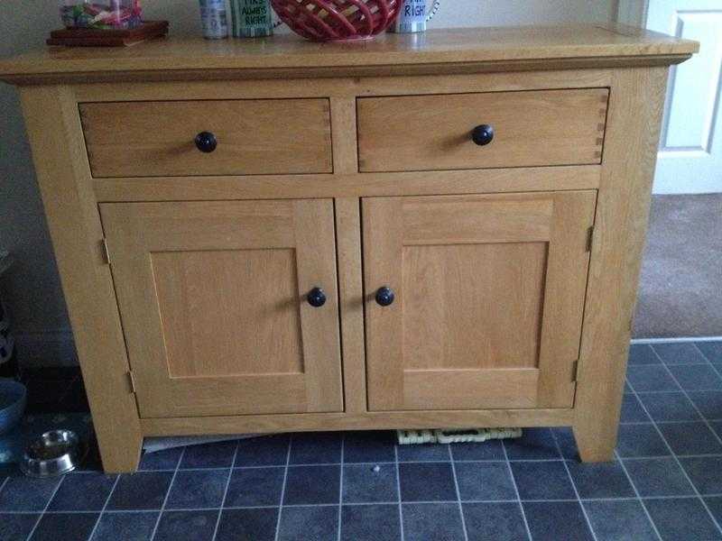 Solid light oak double door sideboard