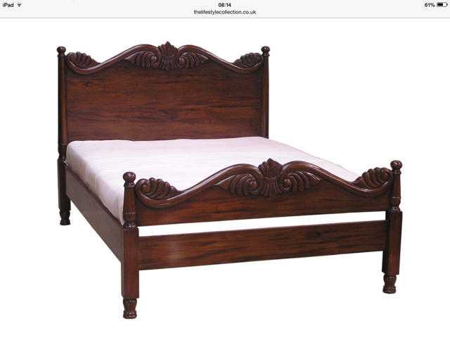 Solid Mahogany reproduction Queen bed