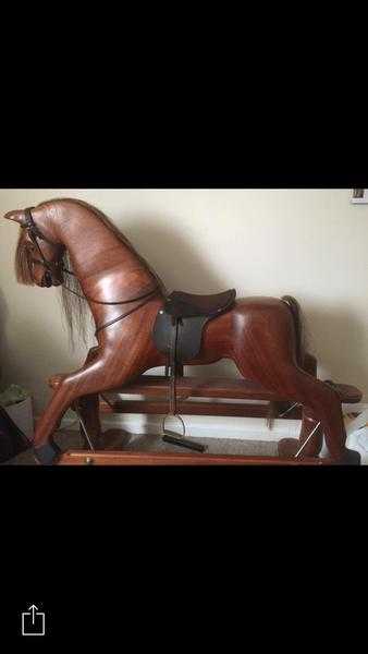 Solid Mahogany Rocking Horse