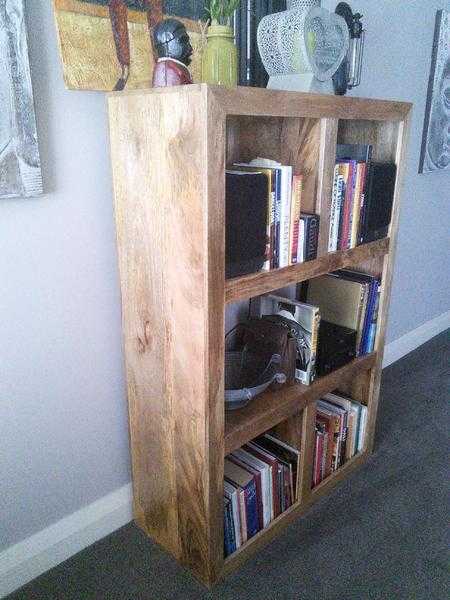 solid mango book shelves