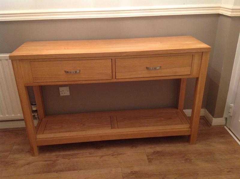 Solid Oak Console Table