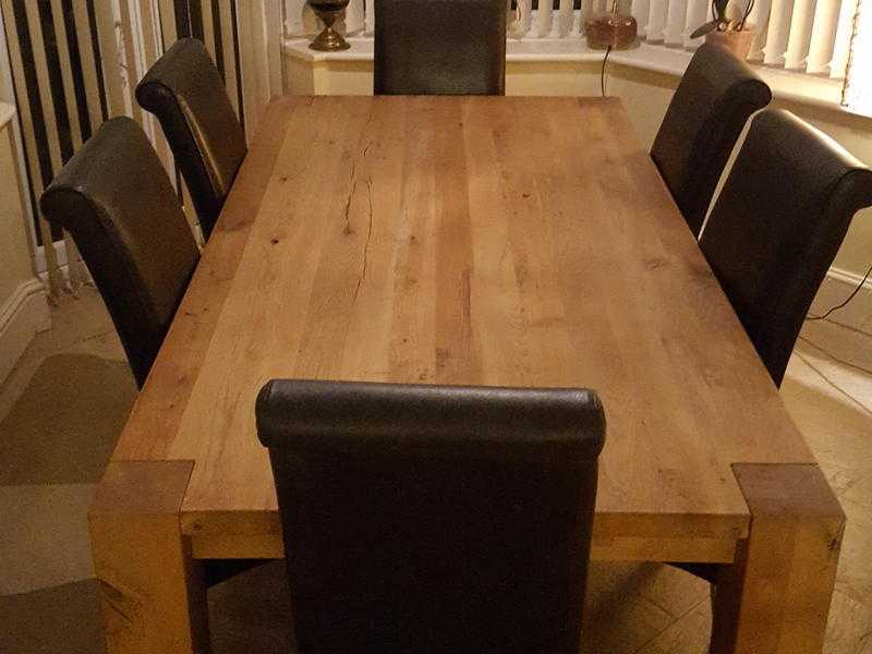 Solid oak dining room furniture