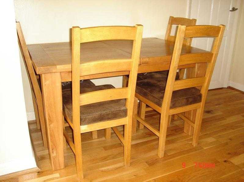 solid oak dining suite