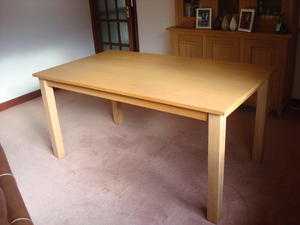 Solid oak dining table