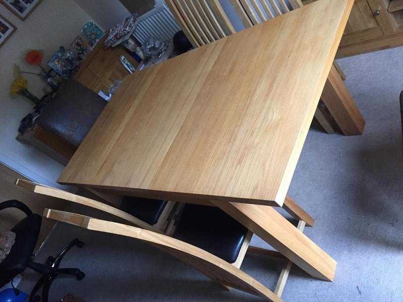 Solid Oak Dining Table and chairs