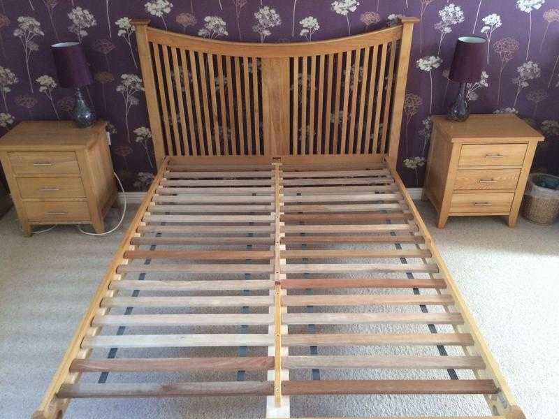 Solid Oak Double Bed Frame