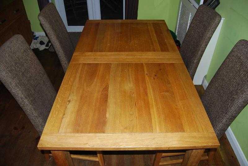 Solid Oak Table (which also extends) and 4 Chairs