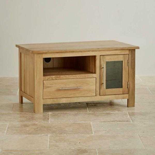 Solid oak TV cabinet