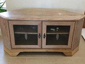 Solid oak tv storage cabinet