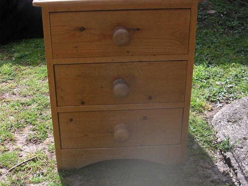 Solid pine bedside table