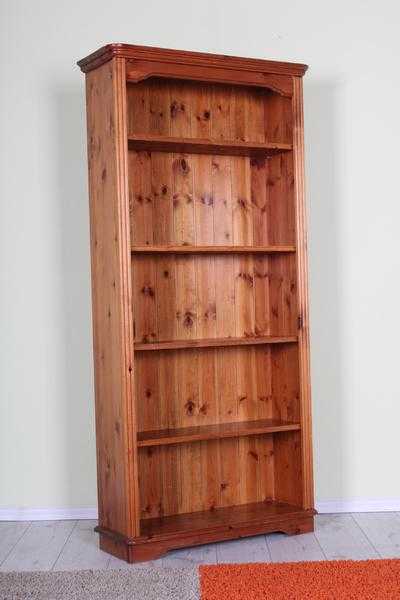 SOLID PINE BOOKCASE WITH 4 SHELVES - CAN DELIVER