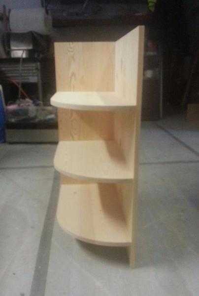 Solid Pine corner shelf unit can be used as part of our modular kitchen set