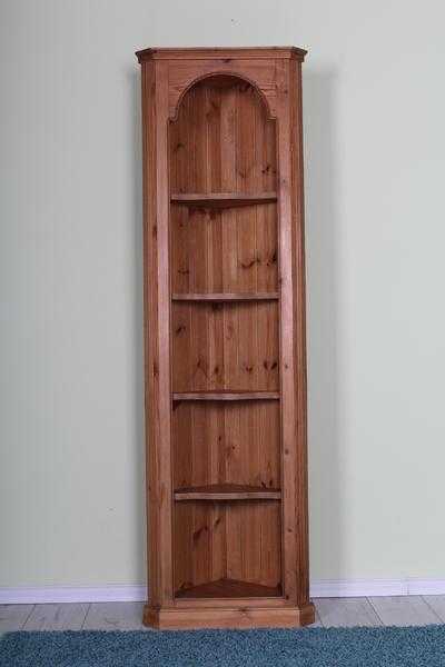 SOLID PINE CORNER UNIT 4 SHELVES WAXED FINISH IN LOVELY CONDITION - CAN COURIER