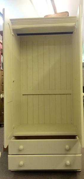 Solid Pine Cream Wardrobe